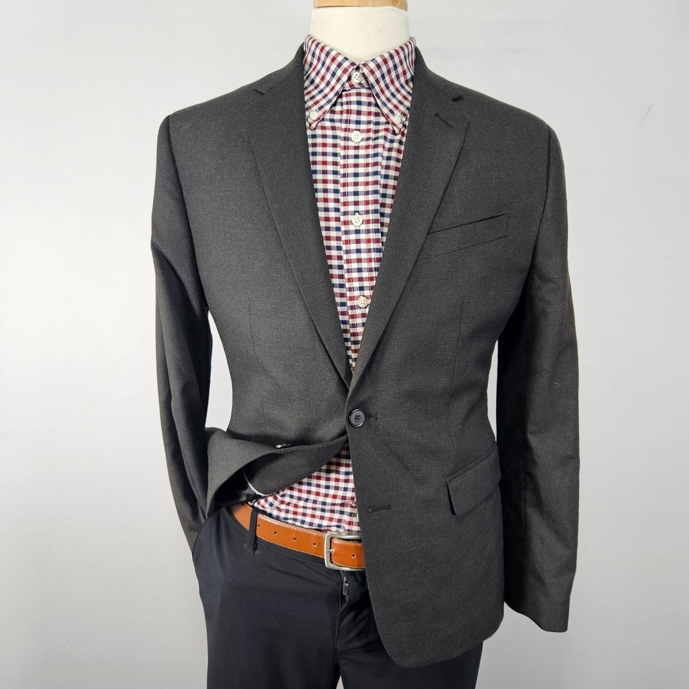 Banana Republic Men's Sport Coat Blazer Two Button Charcoal Slim Fit‎ Size 40S